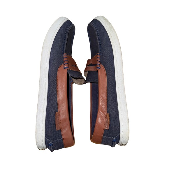Cole Haan Nantucket 2.0 Penny Loafers Canvas/Leather Shoes Pre-Owned Mens 10M - Picture 12 of 17